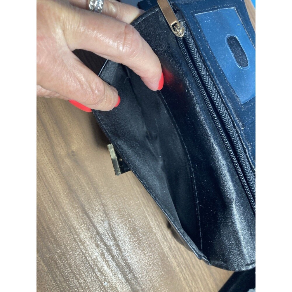 Safe Keeper Black Wallet Womens Faux Leather - Picture 5 of 8